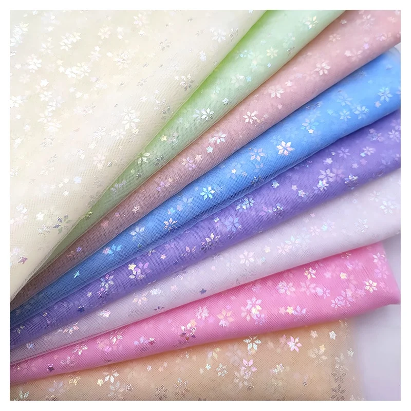 Yaqixin OEM&ODM Customized Price Color Foil Floral Printed Polyester Fabric Tulle Net Mesh Fabric for Skirt Toy - 图片 3