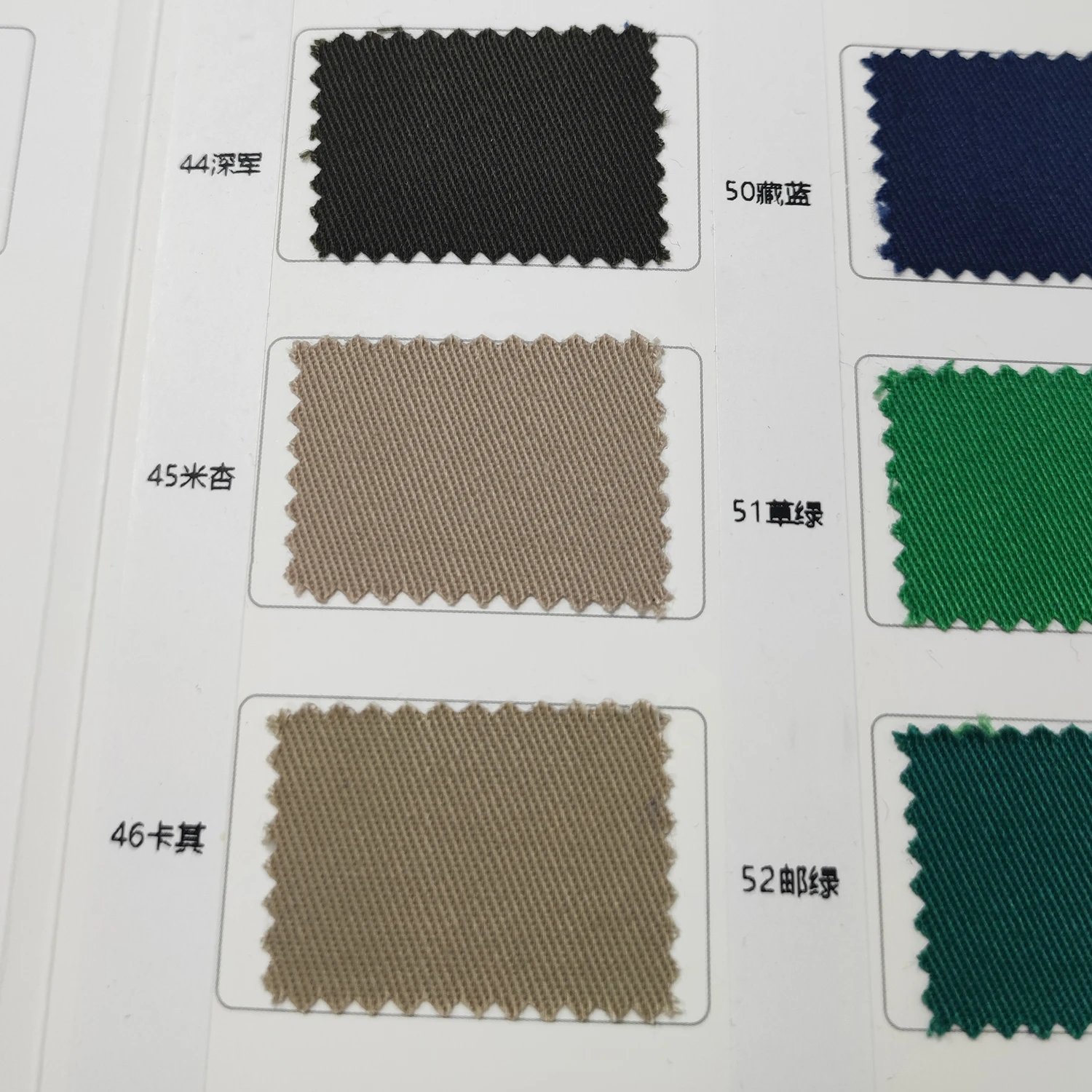A2349 Blue Black 245gsm Anti-Wrinkle Twill Fabric TC 65% Polyester 33% Cotton 2% Spandex Stretch TC Twill Fabric - 图片 3