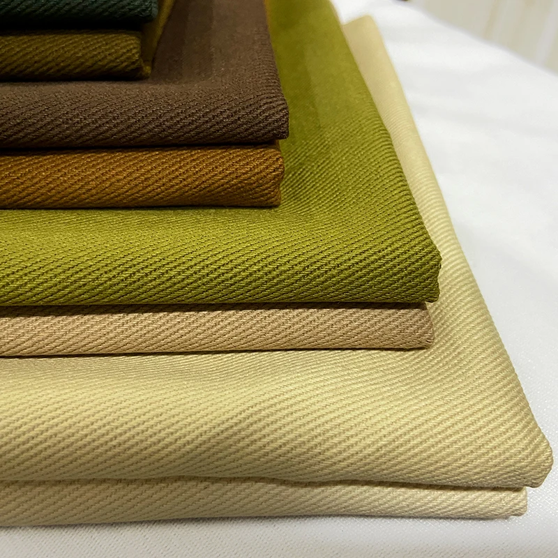 A2175-1 300gsm China Factory Stock Lot Solid Heavyweight Thick 10s Cotton Twill Fabric by the Meters - 图片 2