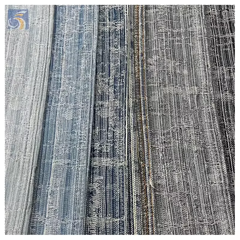 YX2423-1 High Quality China Woven Cotton/Polyester Jacquard Jeans Textile Fabrics Roll - 图片 4