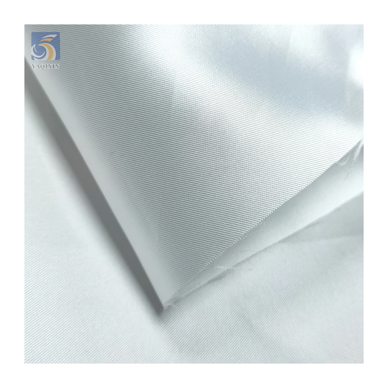 YX135# High Quality Thickened Wedding Satin Fabric 100D*300D White 100% Polyester Bridal Dress Satin Fabric - 图片 3