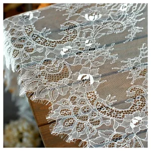 High Quality New Nylon Eyelash Lace Fabric Design Factory Lace Supplier French Lace Fashion Dress Fabric