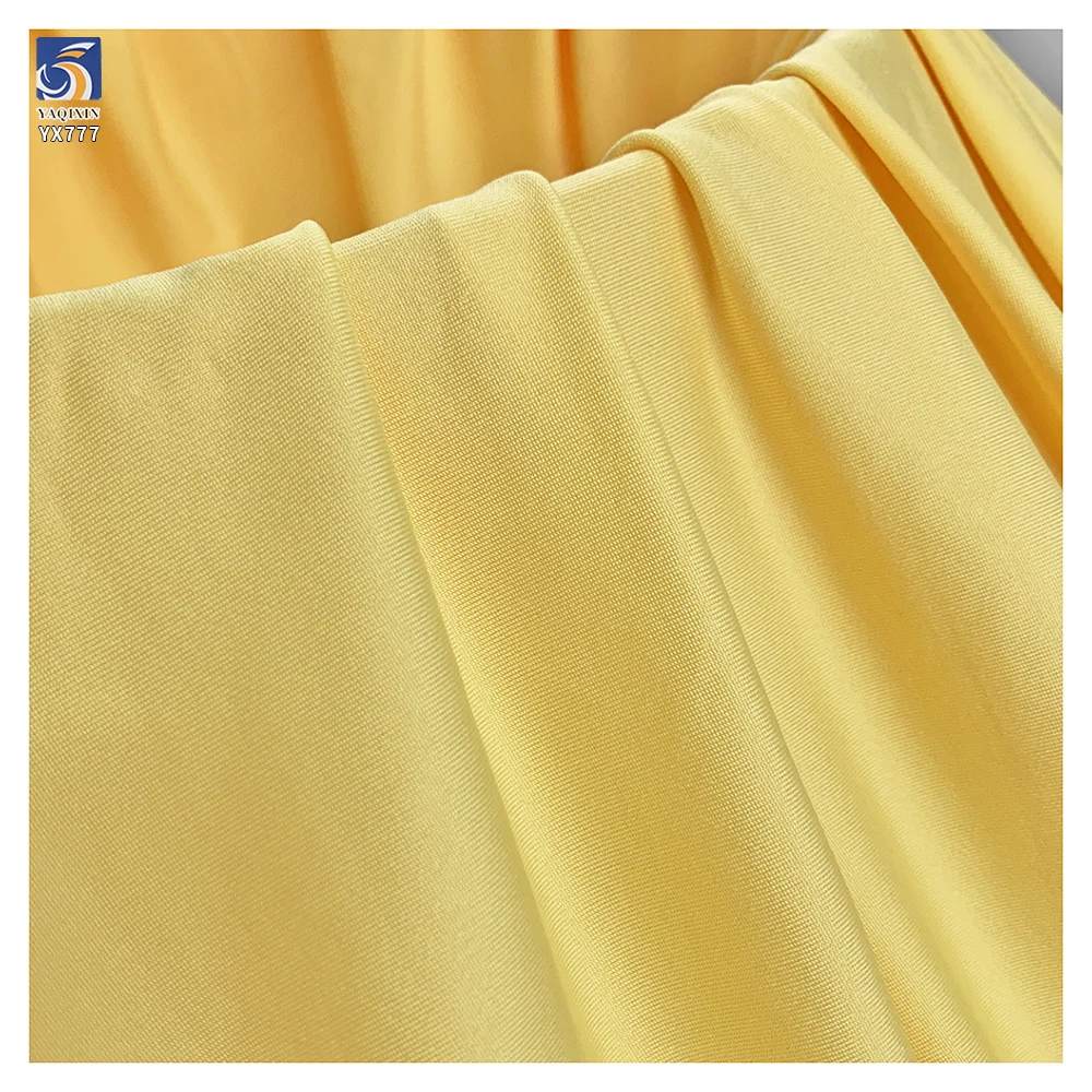 YX777 210gsm Super Soft Comfortable Women's Bottoming Shirt Yoga Wear Fabric 94 Polyester 6 Spandex Stretch Knitted Fabric - 图片 6