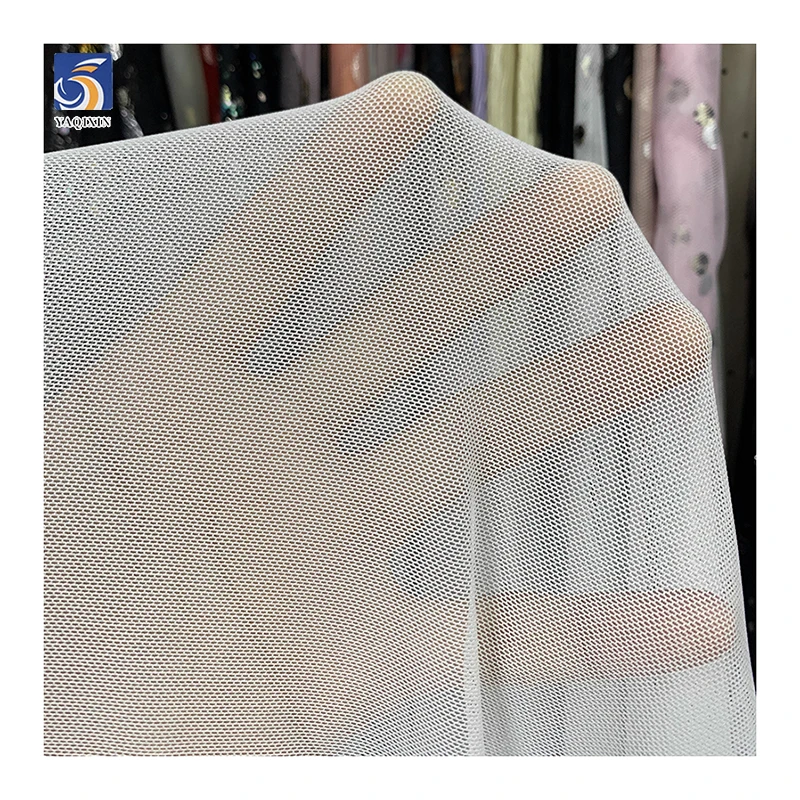 Custom Knitted 4-Way Stretch Sport Power Net Mesh Fabric 92% Polyester 8% Spandex Breathable for Yoga Lingerie Sportswear - 图片 6
