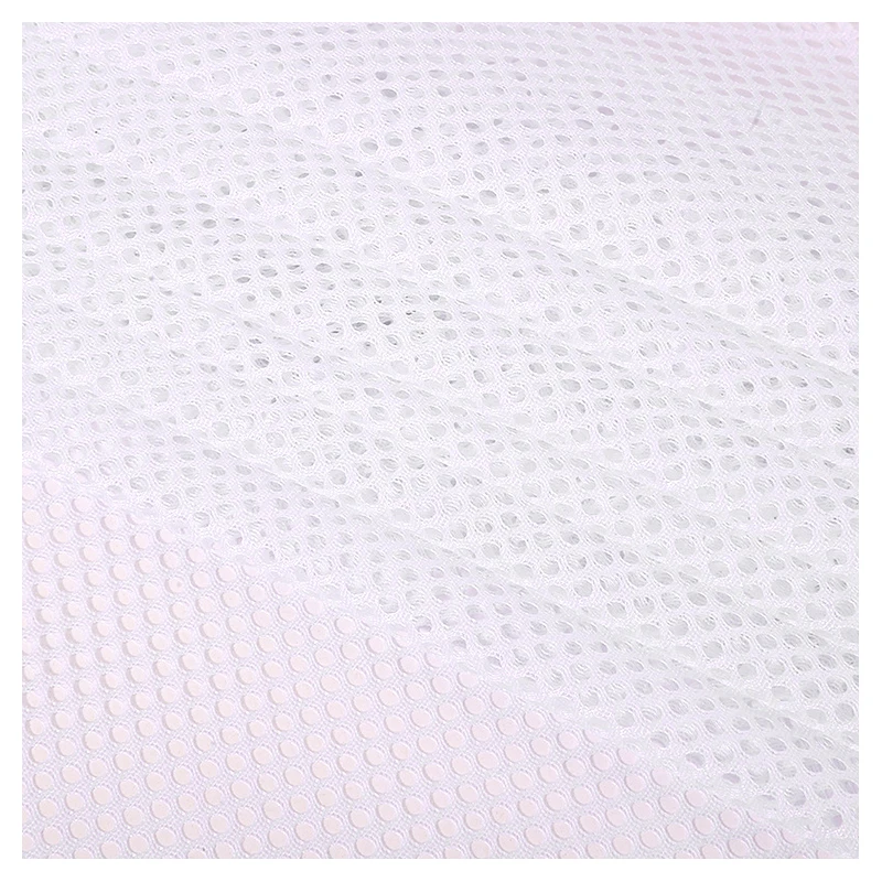 Stock Lot Wholesale Price 250gsm Soft 100%Polyester Tricot Knitted Hexagonal Mesh Fabric for Sports Wear Bags Office Chair - 图片 5