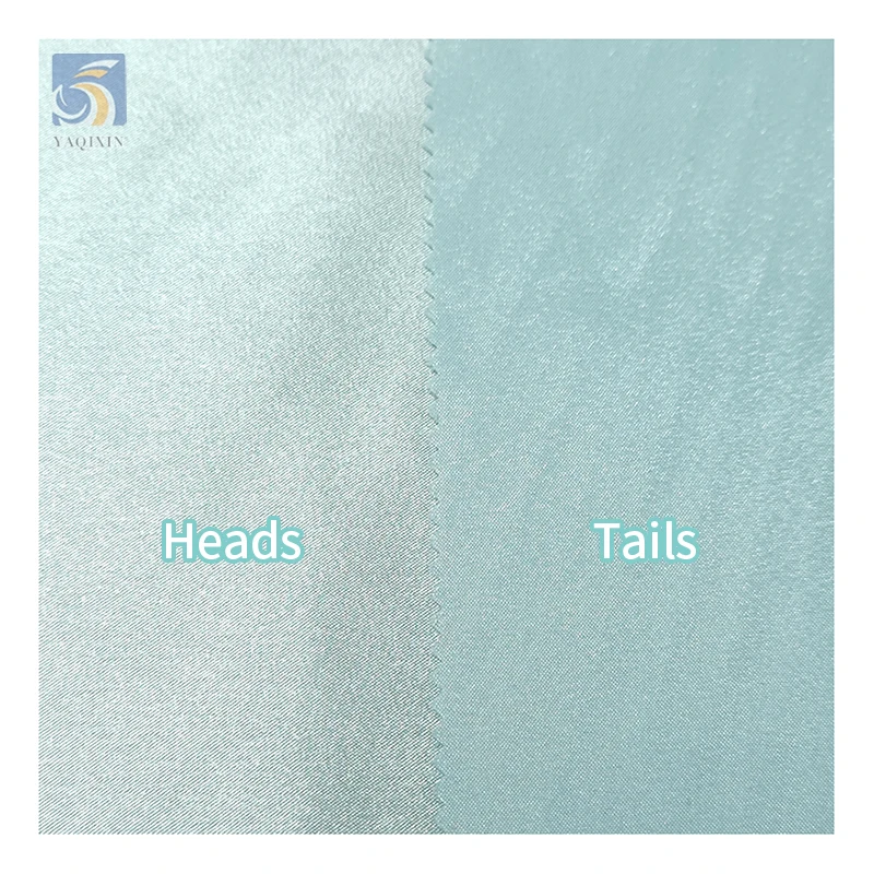 YX92 High Quality Solid Woven Polyester 100gsm Soft Silk Elasticity Stretch Glossy Satin Fabric for Dress Making - 图片 5