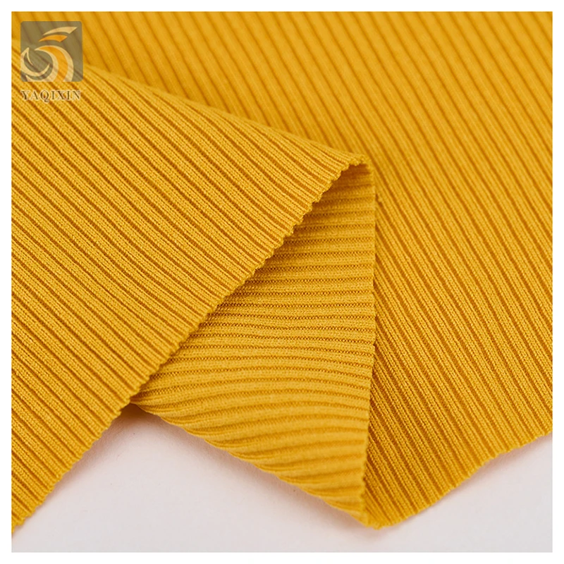 Hot Stripe Jacquard Knit Stretch Spandex Modal Cotton Blended Fabric Wholesale 2X2 Rib Knit Fabric for Winter Clothing - 图片 4