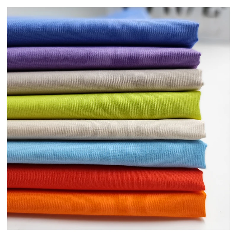 Guangzhou Supplier 400+Colors Woven Plain 100% Cotton Poplin Shirt Fabric for Dresses Clothing Textile - 图片 6