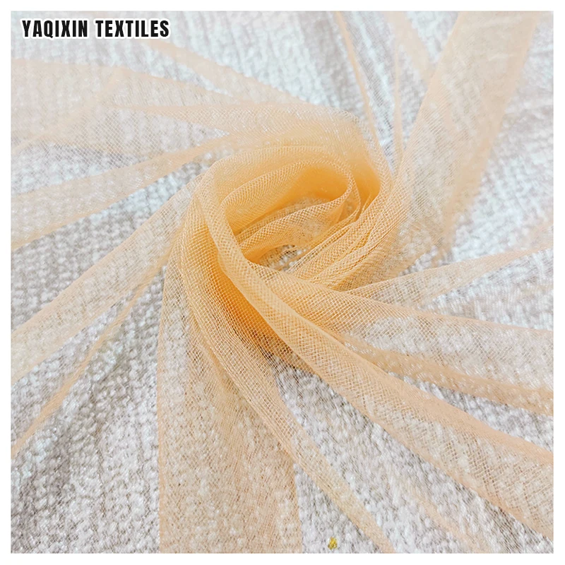Hot Spots Product Naked Skin Tone Illusion 100 Polyester Soft American Mesh Tulle Fabric by Yards - 图片 6
