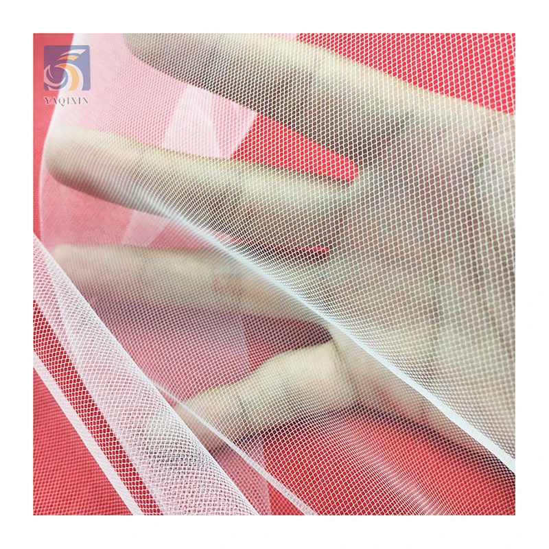 YX2731 ACN Flat Roll American Mesh Tulle Fabric for Wedding 3m Width Polyester Pure White Soft Tulle Fabric - 图片 4