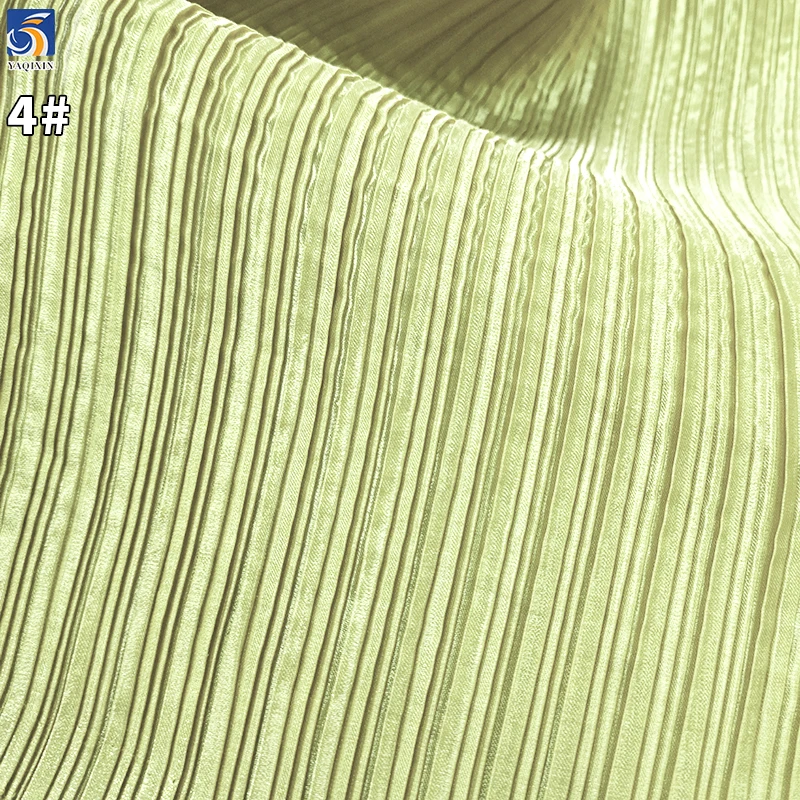 YX652-2 Luxury 150gsm Glittery Liquid Satin Pleated Fabric 100% Polyester Stretch for High-End Garment Skirt Home Decor - 图片 6