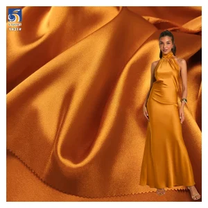 YX31 100gsm 100% Polyester Paradise Satin Fabric Soft Shiny Paradise Charmeuse Satin Fabric for Sexy Pajamas/Clothing/Dress