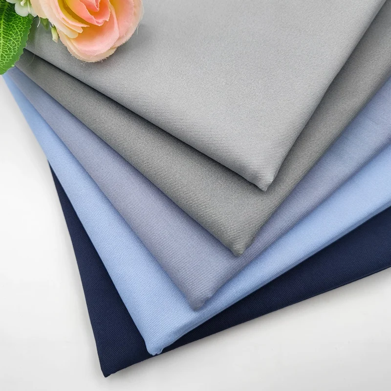 A2167 40*21 220gsm 97%Cotton 3%Spandex Fabrics Mercerized Cotton Twill Fabric for Pants Trousers - 图片 5