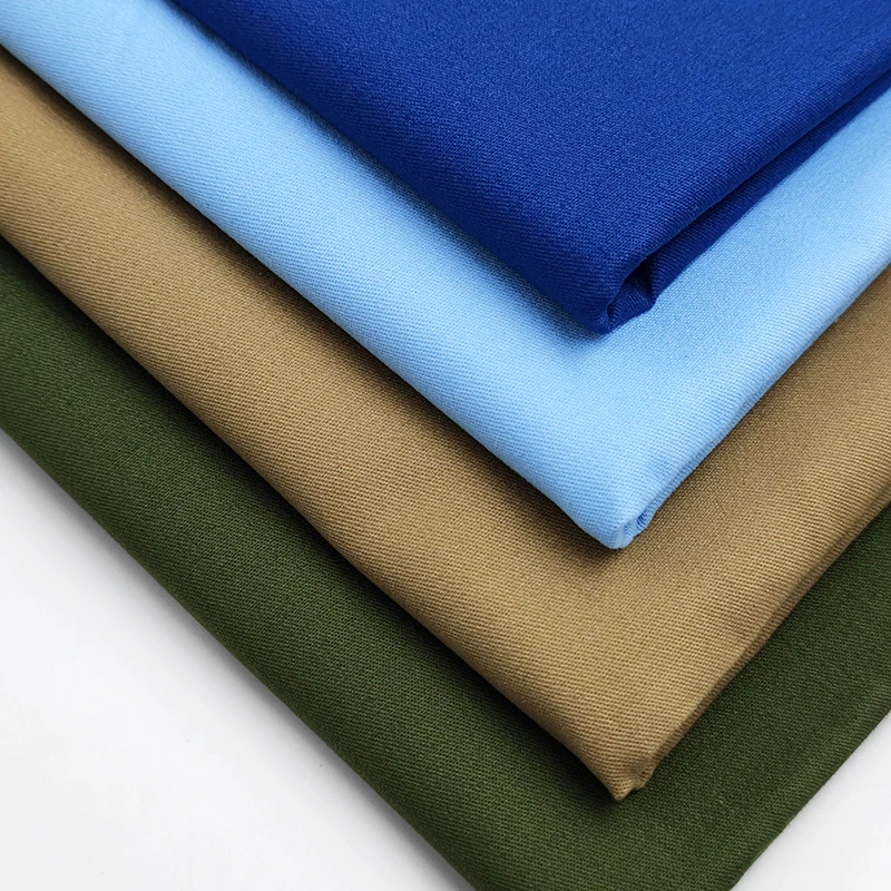 A9298 180gsm Plain Color Woven High Density Khaki Twill Chino 100% Cotton Fabric for Jacket/Garment - 图片 6