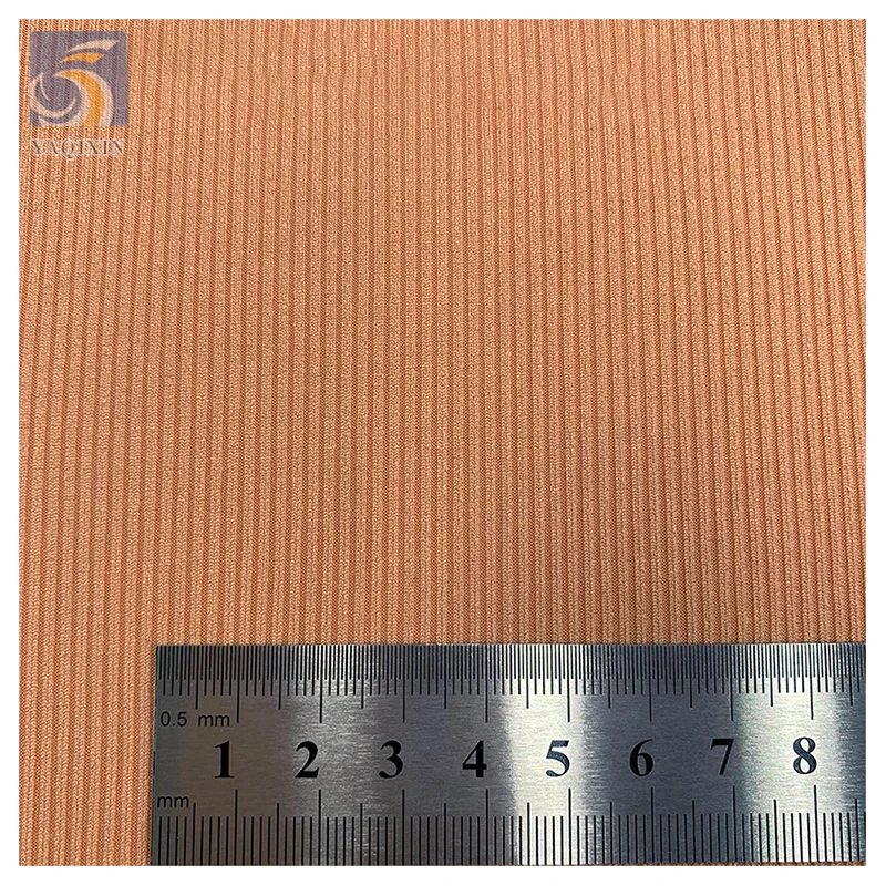 Hot Stripe Jacquard Knit Stretch Spandex Modal Cotton Blended Fabric Wholesale 2X2 Rib Knit Fabric for Winter Clothing - 图片 5