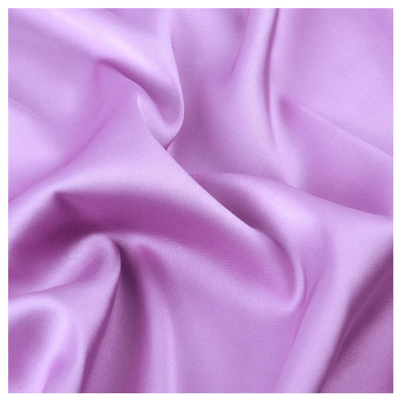 YX30 Wholesale 105gsm Soft 92% Polyester 8% Elastane Stretch Charmeuse English American Satin Fabric Rolls Textile - 图片 5