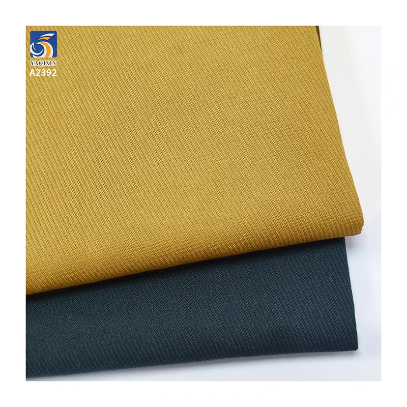A2392 Wholesale Customized 200gsm TR Texture Khaki Double Twill 100% Cotton Fabric Double Twill Cotton Chino Fabric - 图片 4