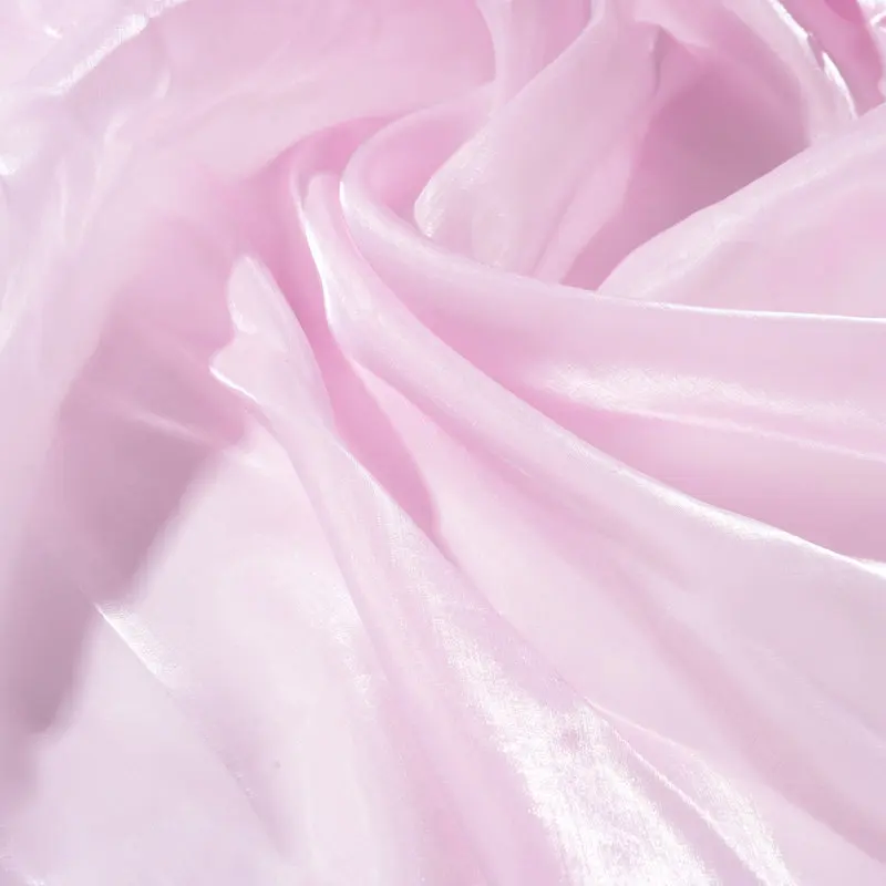 YS-12-1 Popular 100%Polyester Liquid Organza and Mikado Fabric for Woman Shiny Party Dress Organza Fabric - 图片 5
