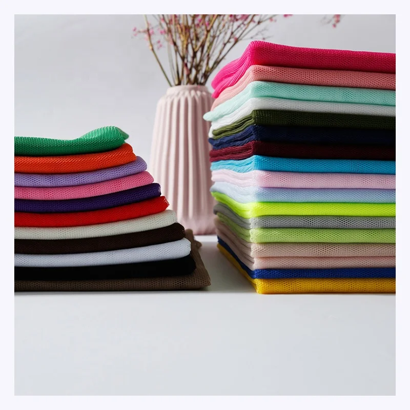 500 Colors Stock Wholesale 40D Nylon Tulle Fabric Polyester Mesh Net Fabric for Wedding Dress - 图片 3