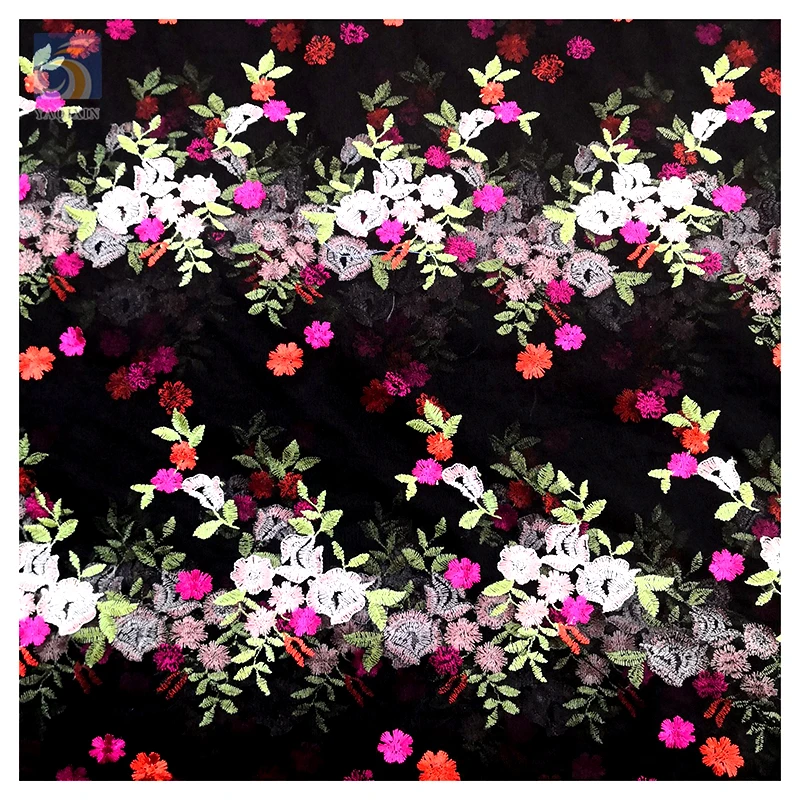 Guangzhou Manufacturer Wholesale High Quality Polyester Tulle Lace Fabric Vintage Floral 3D Mesh Wedding Underwear Accessories - 图片 4