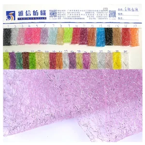 New Arrival 25gsm Nylon Bright Shiny Lightning Mesh Tulle Fabric Glitter Lace Wedding Bridal Dress Net Lace Fabric