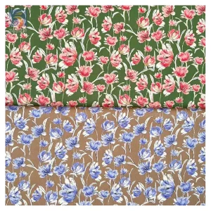 Free Samples Stock Lot Woven Small Floral Cotton Lawn Fabric Poplin 100 Cotton Printed Fabric