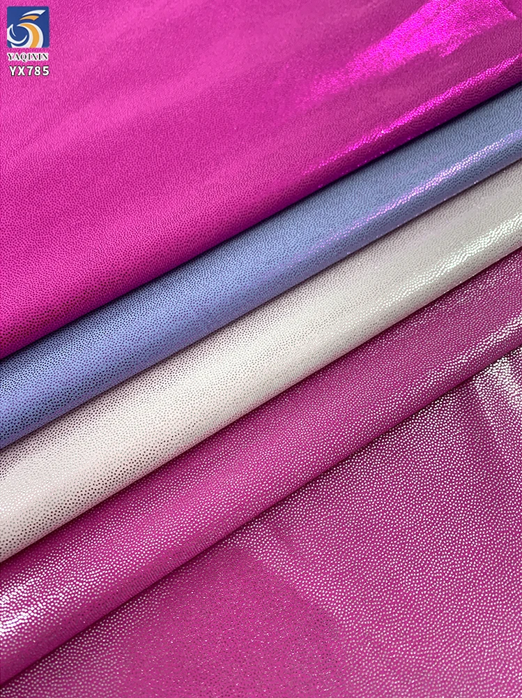 YX785-1 Fashionable Bikini Clothing Foil Printing Shiny Knitted Fabric 4 Way Stretch Swimwear Nylon Spandex Fabric - 图片 2