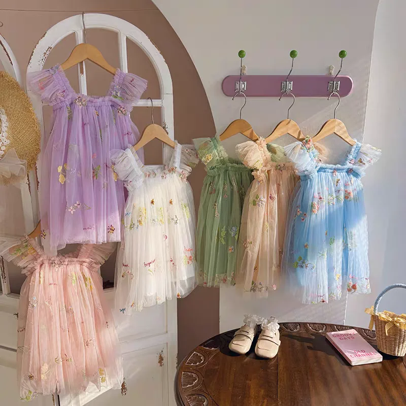 Wholesale Stock Multicolor Wedding Dress European Style Embroidery Mesh Fabric Stretch Soft Tulle Lace Fabric Women's Clothing - 图片 6