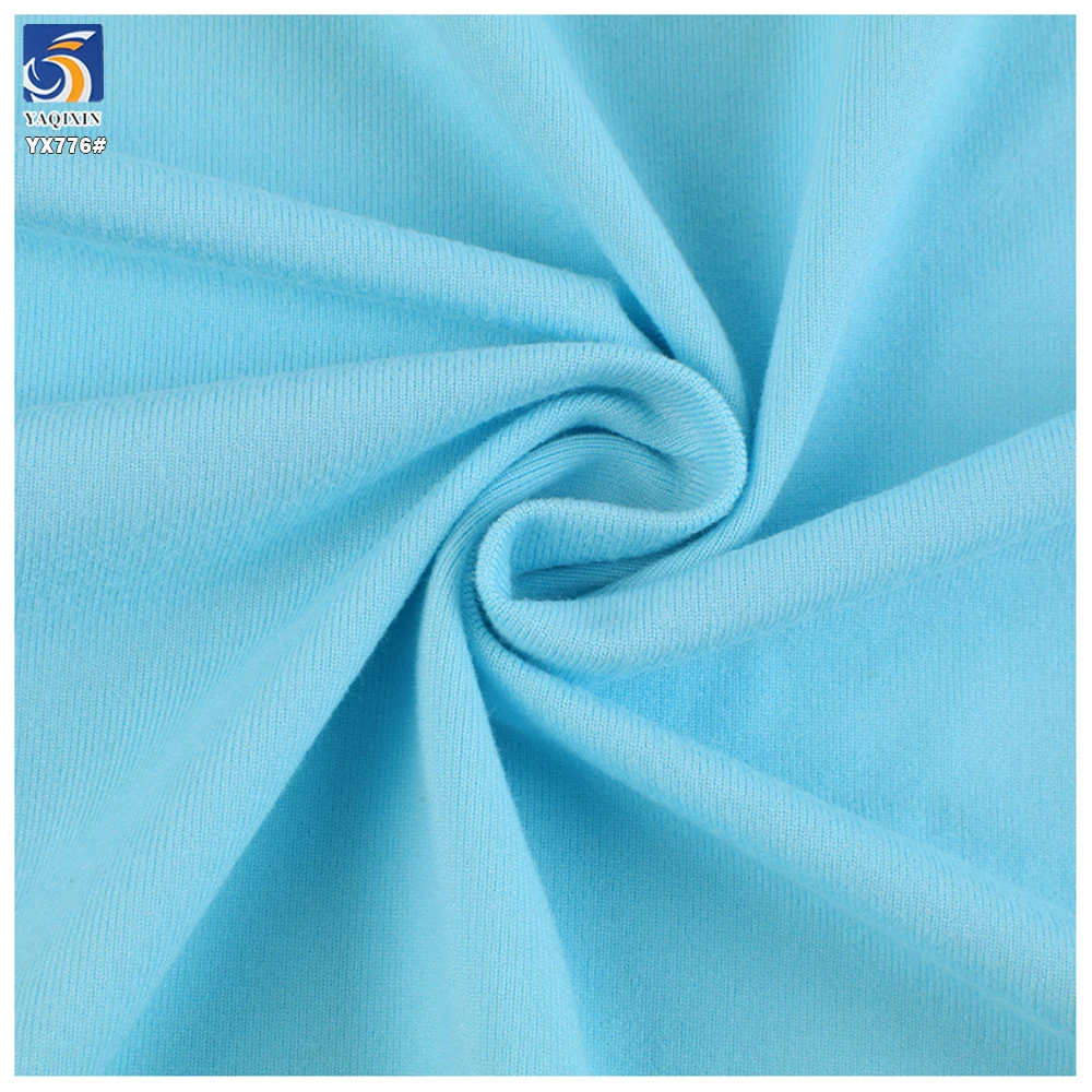 YX776 95% Polyester 5% Spandex Cheap 180gsm Double-Sided Brushed Bottoming Shirt Yoga Clothing Knit 4 Way Stretch Fabric - 图片 3