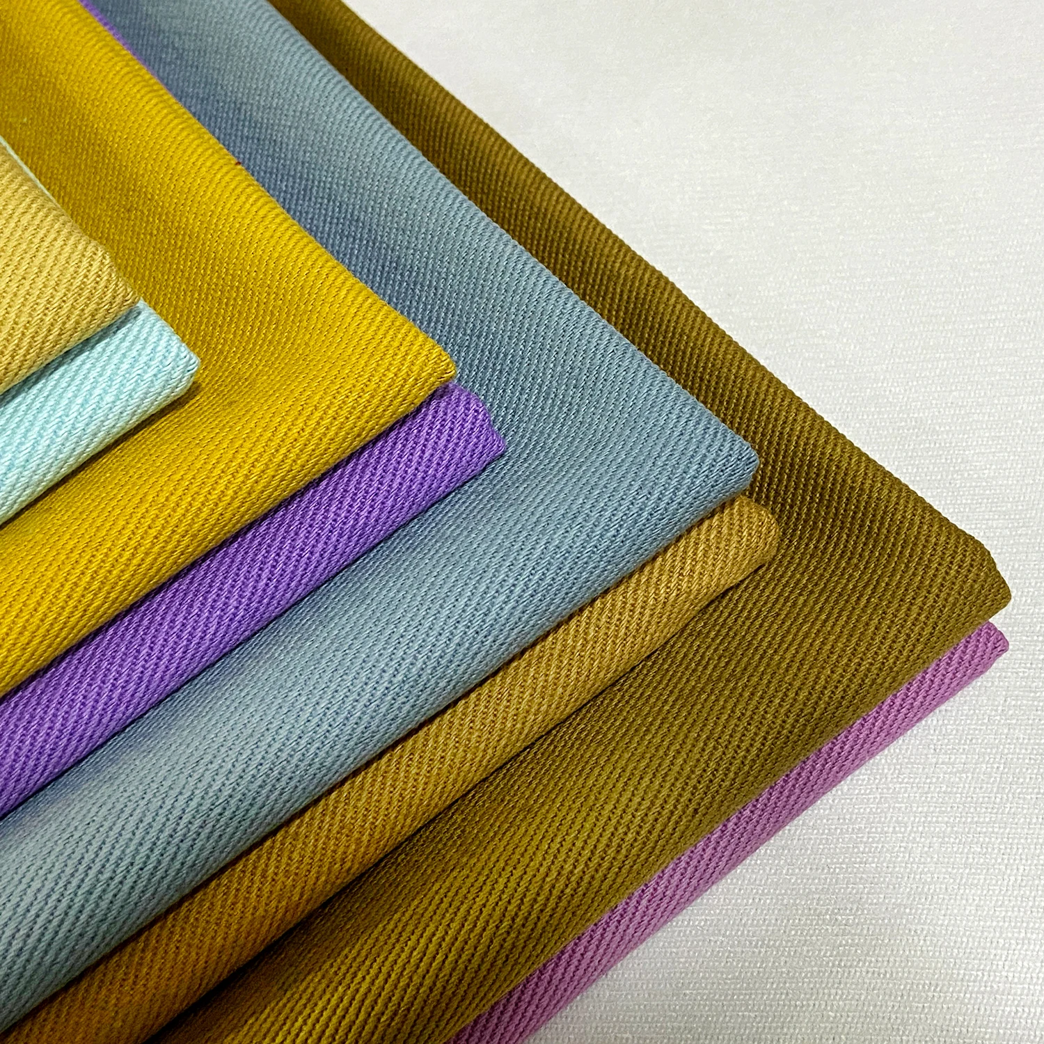 A2181 7S*7S 360gsm 100% Cotton Twill Factory Dyed Workwear Fabric Heavyweight Coarse Card Twill Cotton Fabric - 图片 5