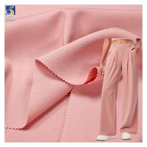 YX994 210g/m² Seoul Twill Fabric 97 Polyester 3 Spandex Stretch Double-Faced Twill Pants Fabric Soft Chiffon Pant Fabrics