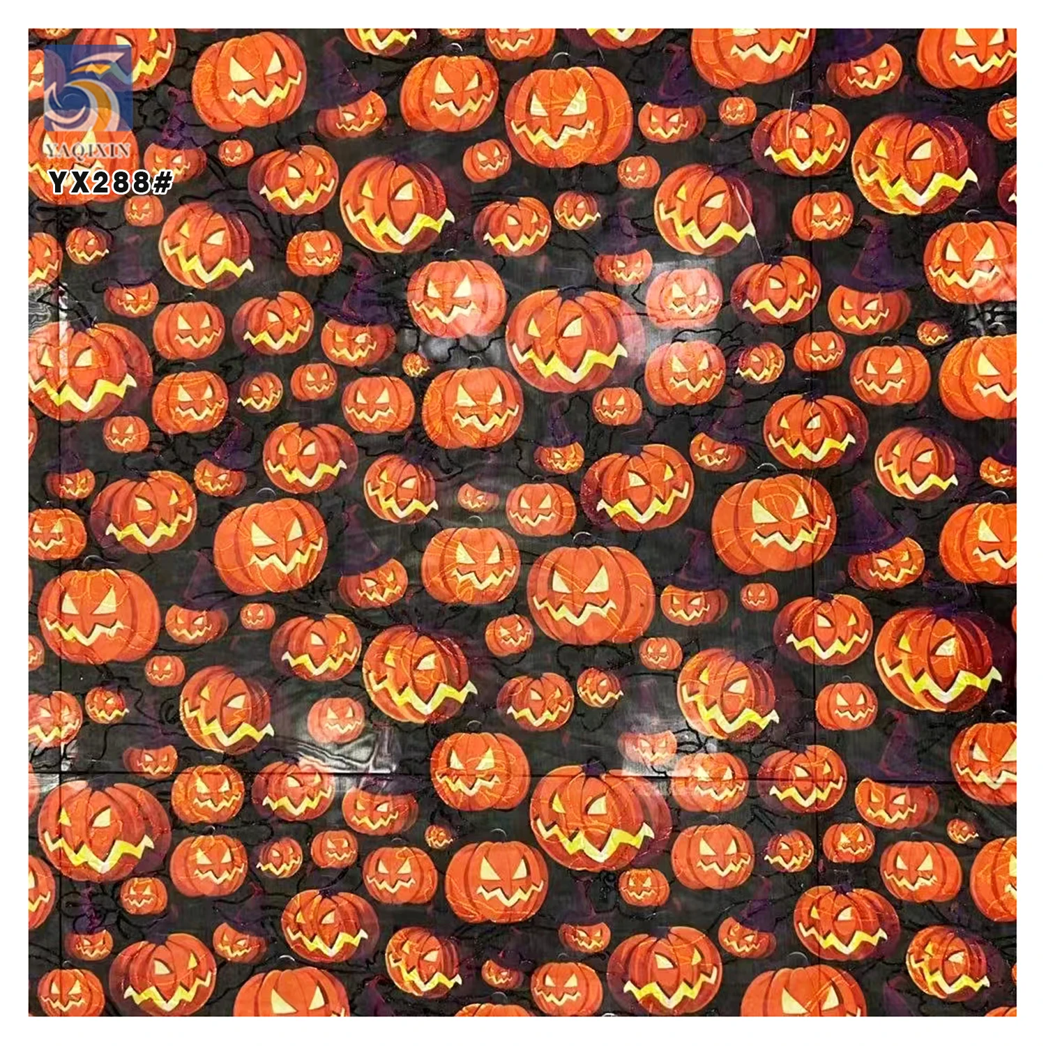 YX288 Novel and Unique Fabrics 100% Polyester Lace Sequin Print Halloween Clown Print Mesh Tulle Fabric - 图片 4