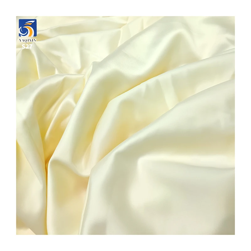 YX41 New Design 220gsm 150D Soft Hand Feel Smooth Touching Elastic Fabric Acetate Duches Satin Fabric for Clothing - 图片 5