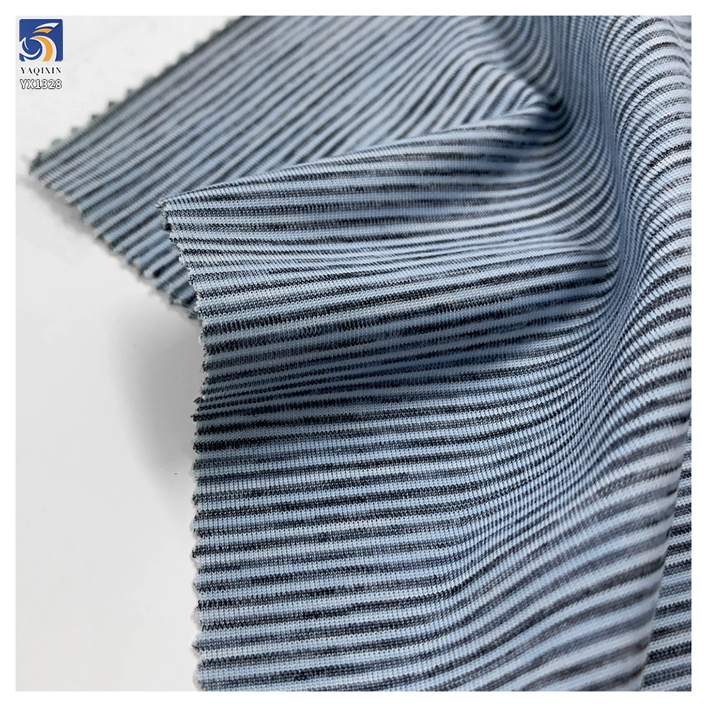 YX1328 85% Nylon 15% Spandex Casual Style Nylon and Spandex Knit Three-color Striped Fabric High-Elastic Sportswear - 图片 5