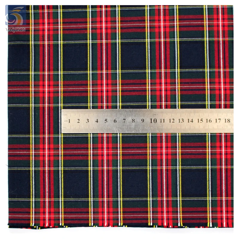 Stock 60 Polyester 40 Cotton Fabric 31888 Standard TC Yarn Dyed Fabric Stock British Dress Scottish Plaid Fabric - 图片 5