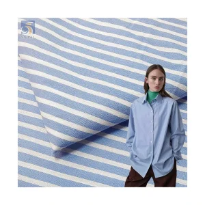 YDL6046 Wholesale 120gsm Yarn Dyed 100% Cotton Stripe Fabric Vertical Striped Cotton Fabric for Pants Suit Dress