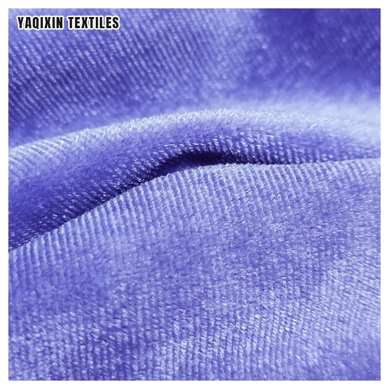 Wholesale 240gsm Soft Knitted Velvet Fabric KS Polyester Spandex Stretch Korean Velvet Dress Fabric for Clothing Garment - 图片 5