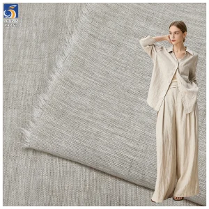 YX453 Cheap Linen Fabric Roll 140gsm Soft White 100 Pure Linen Fabric for Clothing Infant