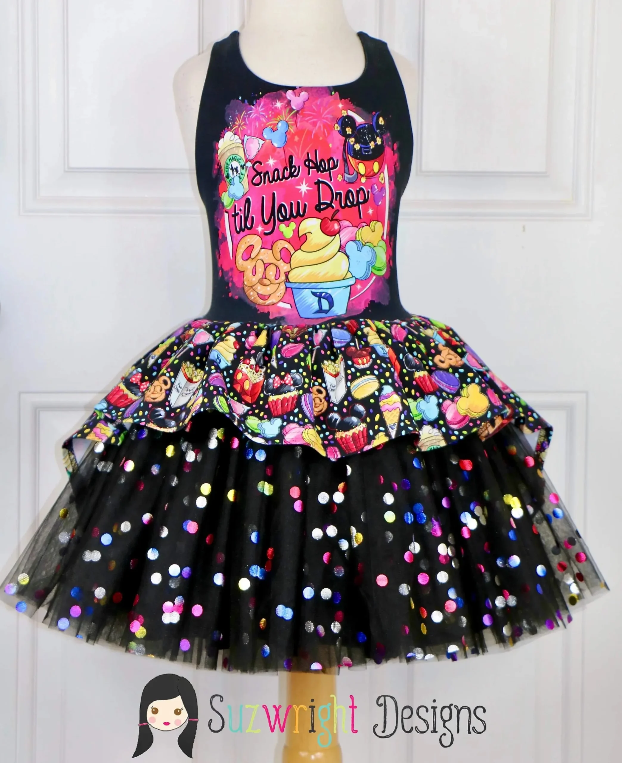 DX119 Cheap 100% Polyester Multicolor Big Dot Foil Stamping Tulle Fabric Net - 图片 4