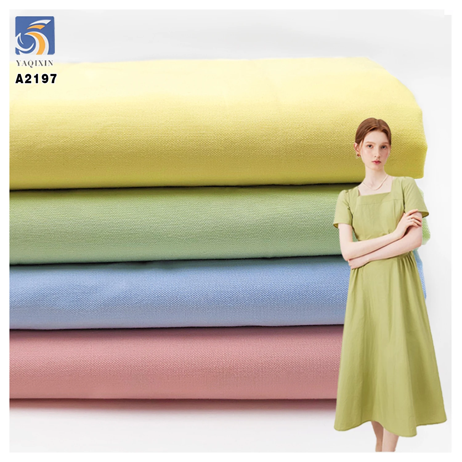 A2197 180gsm Plain Poplin Cotton Fabric for High-end Dress Fabric Polyester Cotton Poplin Fabric Priced by Meters