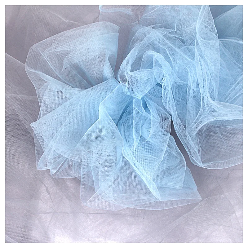 20GSM Hard Net Mesh Tulle Polyester Veil Children's Tulle Dress Tulle Wholesale Diamond Stiffened Fabric - 图片 3
