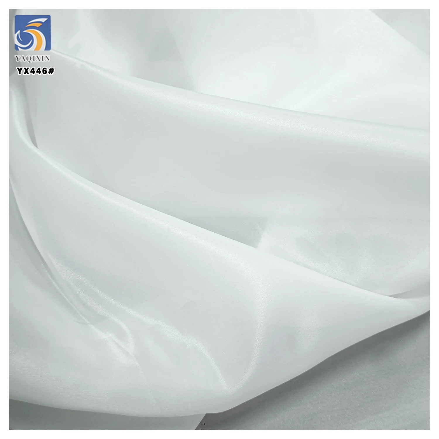 YX446 High Quality High Density Thickened 70 Gsm Polyester White Organza Fabric for Model Catwalk Dress - 图片 5