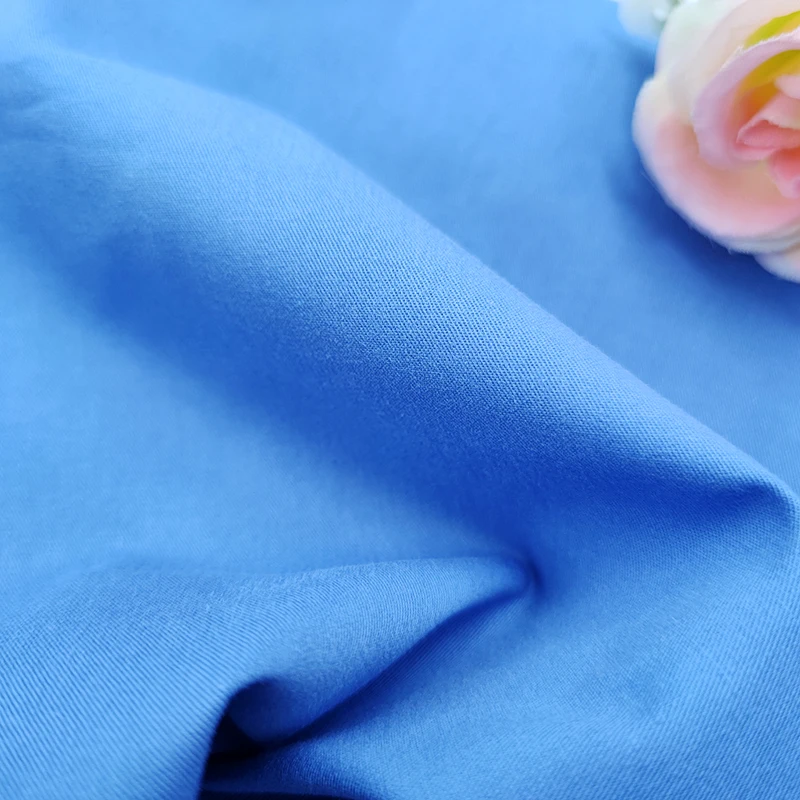 150gsm Top Manufacturer 100% Cotton Woven and Twill Fabric Light Blue Twill Cotton Fabric Textile Raw Material - 图片 3