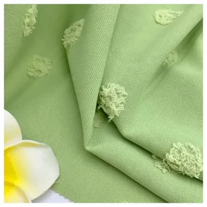 Fabulous 100% Polyester Jacquard Dobby Polka Dot Chiffon Fabric and Textile for Dress Scarf