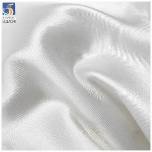 DMF19-1 190gsm Medium Firm Woven Mikado Satin Fabric 100%Polyester White Mikado Fabric for Bride Dress