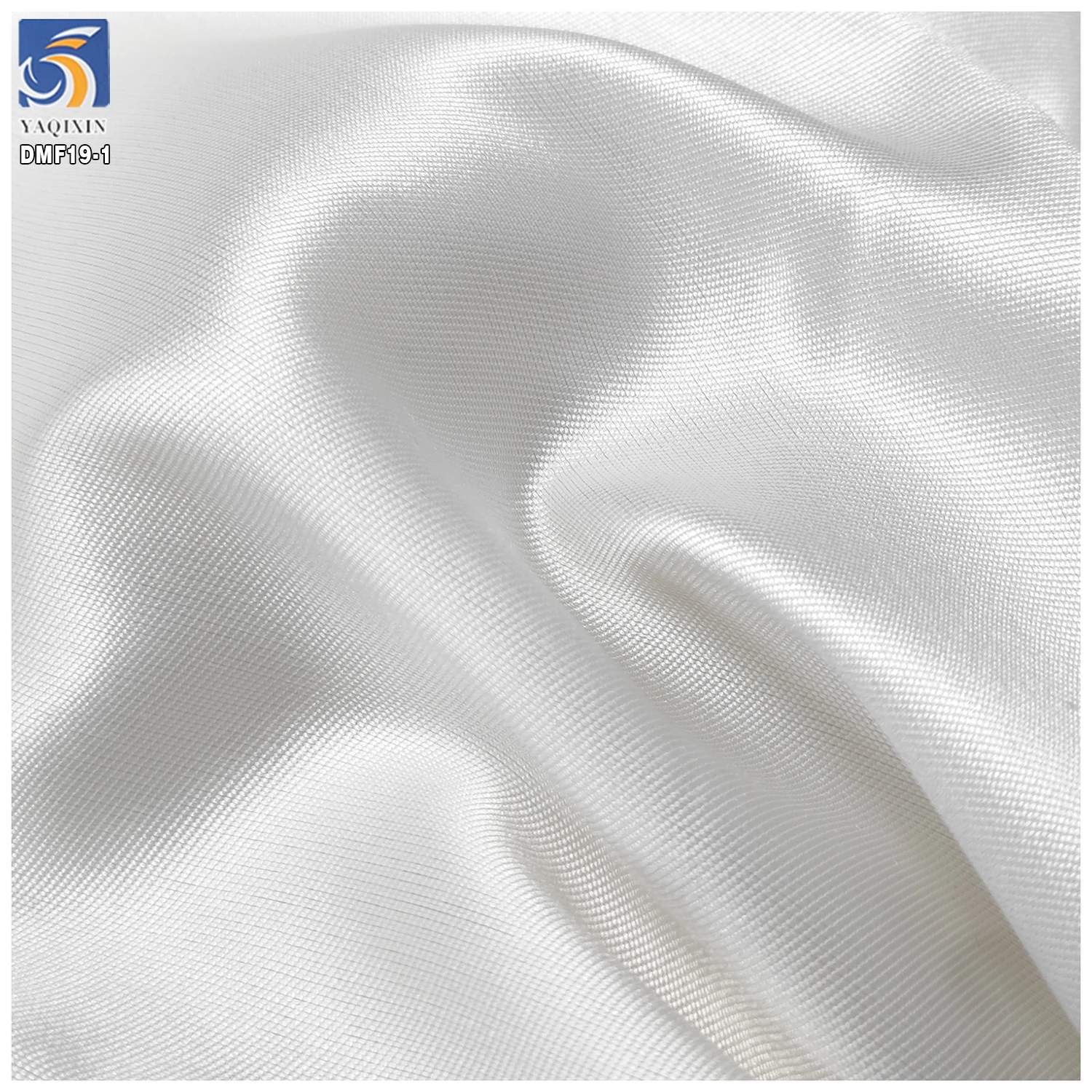 DMF19-1 190gsm Medium Firm Woven Mikado Satin Fabric 100%Polyester White Mikado Fabric for Bride Dress