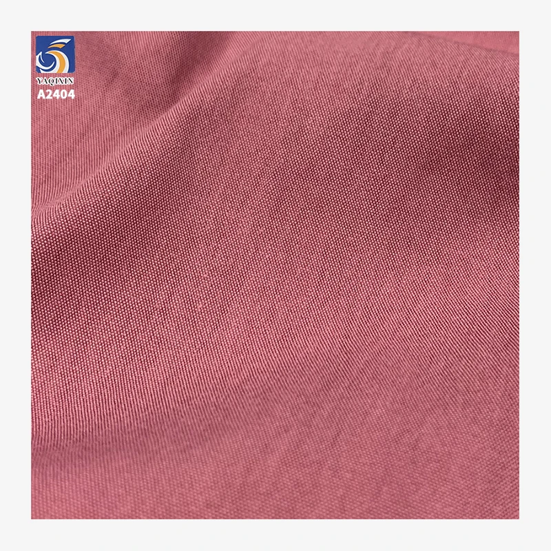 A2404 Summer 135gsm 65% Cotton 35% Nylon Blended Poplin Plain Fabric Wrinkled Texture Cotton Poplin Dress Fabric for Women - 图片 6