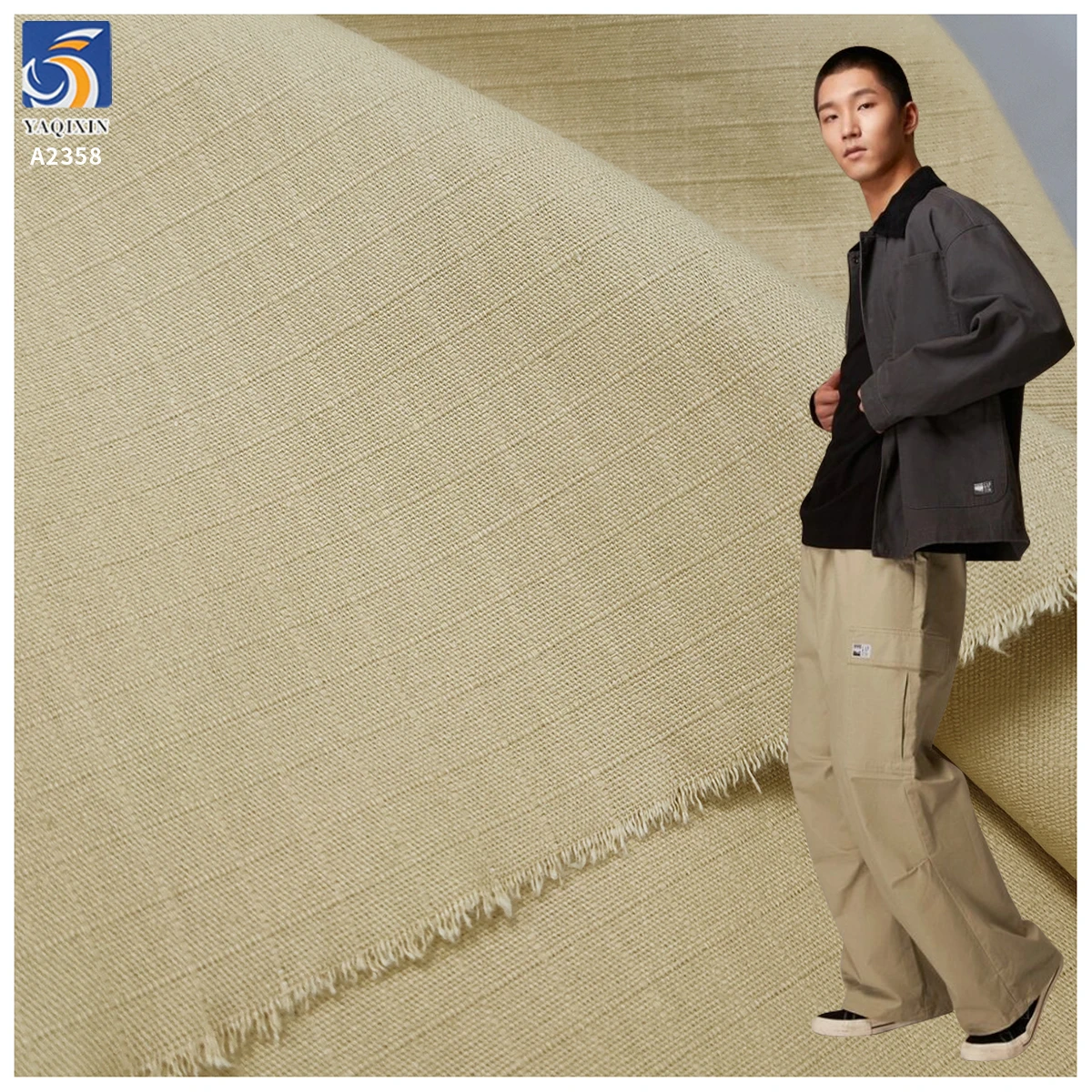 A2358 285gsm Thick 100% Cotton Jacquard Check Fabric Soft Plaids for Men's Dress/Shirt China Wholesale Woven Meter Supply