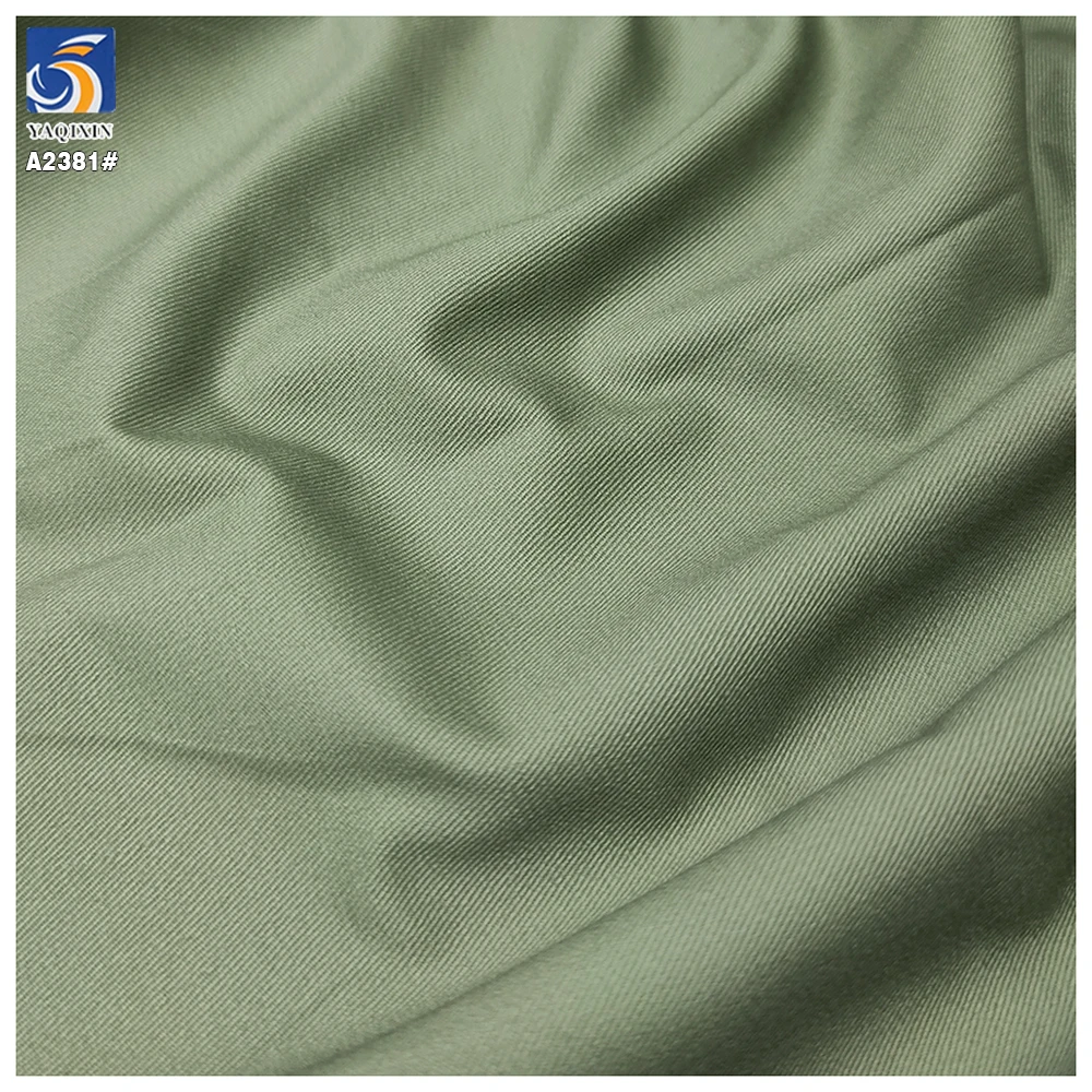 A2381 High Quality 190gsm Washed Ultra-Soft Plain Twill Cotton Fabric for Woman's Shirt Woven 100% Cotton Twill Fabric - 图片 6