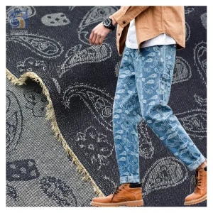 300gsm 10*10 Cheap Prices Jeans Fabric for Shirt Jacket Jacquard 100% Cotton Stock Lot Denim Woven Weft 10 Yards Heavyweight